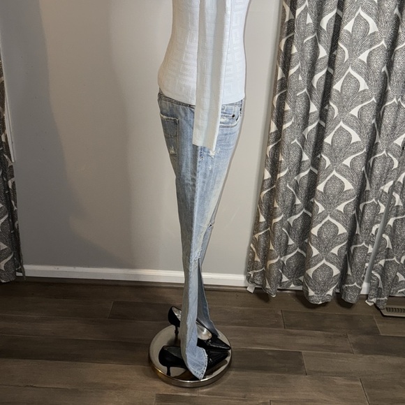 Abercrombie & Fitch Emma Light Wash Ripped Boot Cut Jeans - Picture 5 of 11